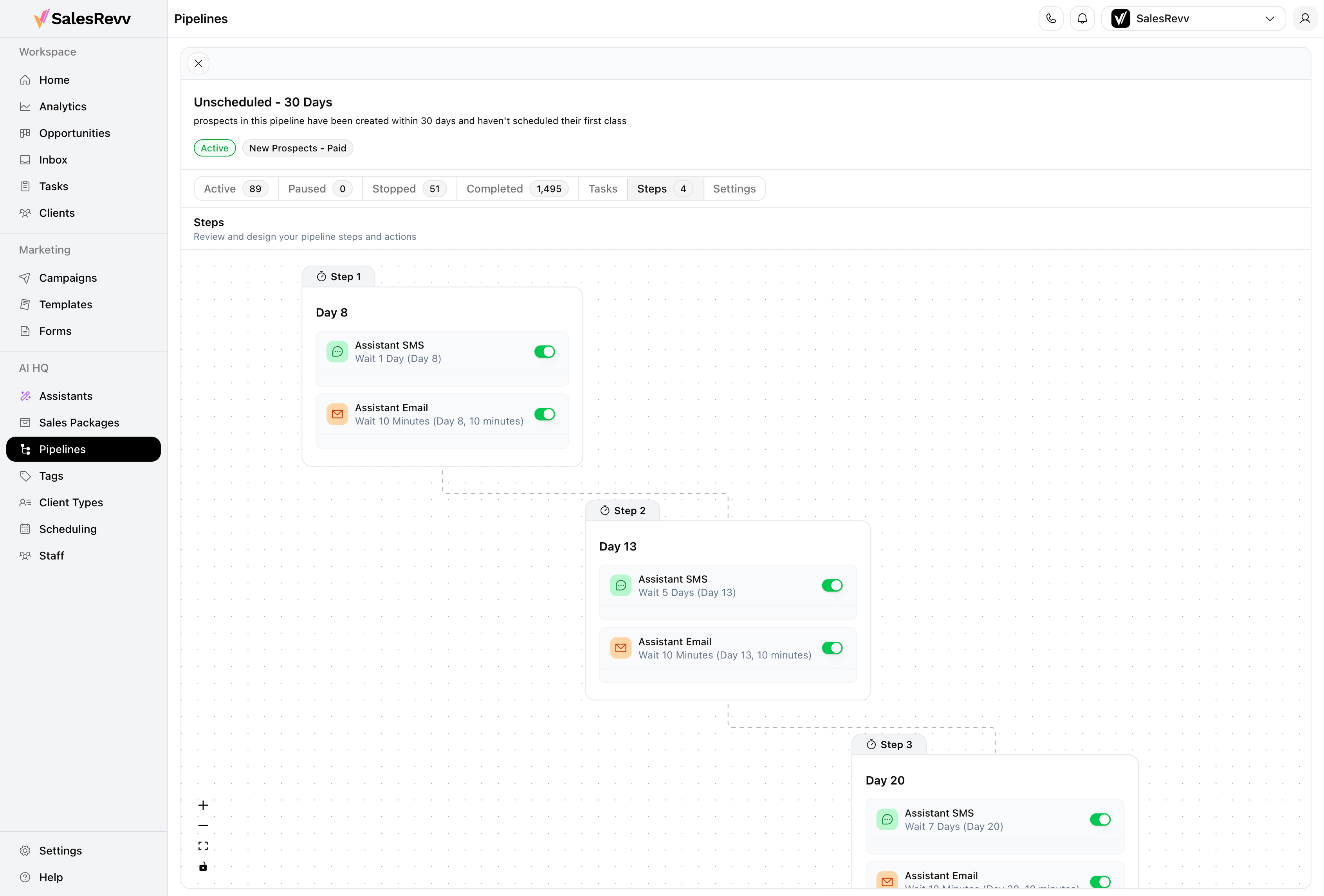 SalesRevv - Intelligent Sales Pipelines